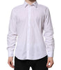 Dolce & Gabbana White Cotton STAFF Long Sleeves Forma Shirt