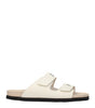 Palm Angels Beige Leather Slippers Sandals