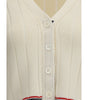 Thom Browne Ladder Full Needle Rib Stitch V Neck Car