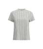 Brunello Cucinelli Striped T-Shirt with mini sequins
