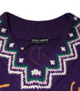 Dolce & Gabbana Purple Wool DG Logo Men Knit Pullover Sweater