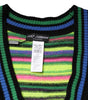 Dolce & Gabbana Multicolor DG Logo V-Neck Knit Pullover Sweater