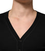 Dolce & Gabbana Black Cotton Button Up Men Cardigan Sweater