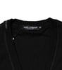 Dolce & Gabbana Black Cotton Button Up Men Cardigan Sweater