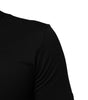 Dolce & Gabbana Black Cotton Plain V-Neck Men Shirt T-shirt