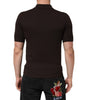 Dolce & Gabbana Brown Wool Logo Embroidered Men Polo T-shirt
