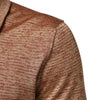 Dolce & Gabbana Brown Silk Textured Short Sleeve Polo T-shirt