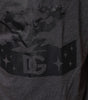 Dolce & Gabbana Black Charcoal DG Logo V-Neck Men T-shirt