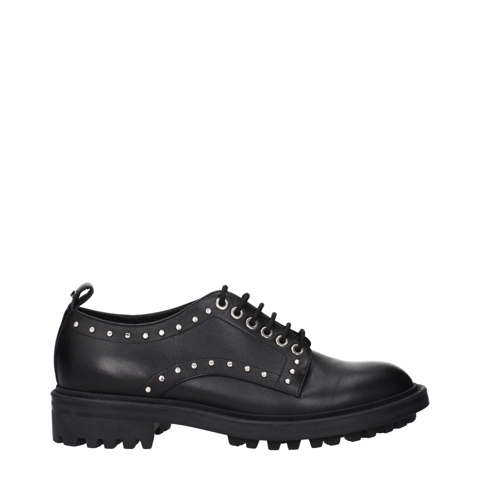 Max Mara Black Leather Oxfords And Derbies