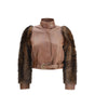 Chloé Leather and fur short Jacket
