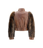 Chloé Leather and fur short Jacket