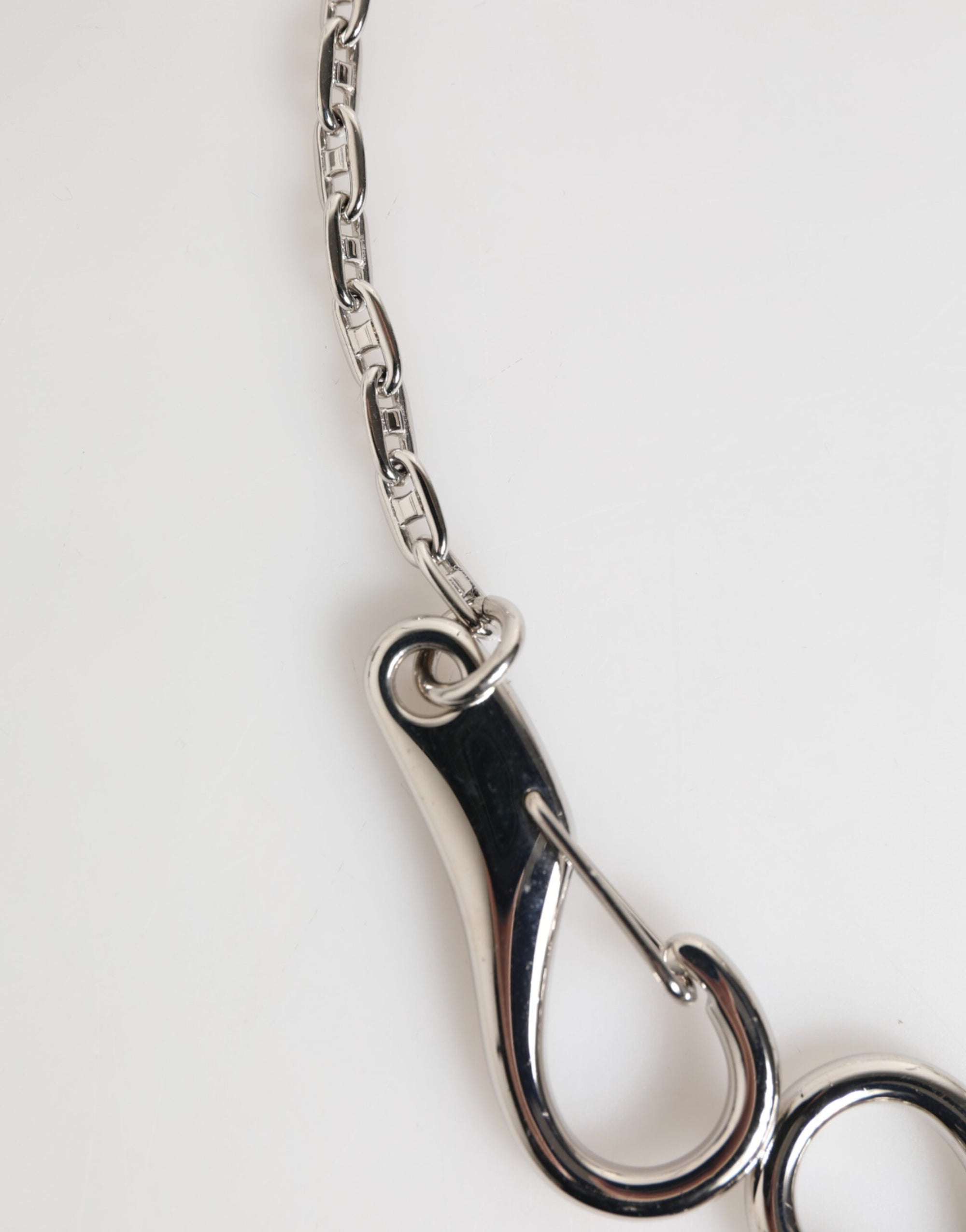 Dolce & Gabbana Silver DG Logo Key Holder Keychain Bag Charm Keyring