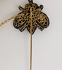 Dolce & Gabbana Lapel Pin Gold Brass Black Crystal Bee Accessories Brooch