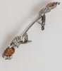 Dolce & Gabbana Lapel Pin 925 Sterling Silver Crystals Accessory Brooch
