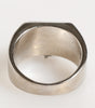 Dolce & Gabbana Silver Tone Pyramid DG Logo Real Brass Ring