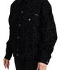 Dolce & Gabbana Cotton Black Leopard Long Sleeve Denim Jacket