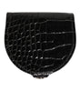 Dolce & Gabbana Black Polished Crocodile Leather Mens Coin Purse Wallet