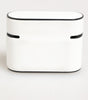 Dolce & Gabbana White Black Rubber Logo Embossed Accessory Airpods Case