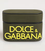 Dolce & Gabbana Army Green Rubber Logo Embossed Accessory  Airpods Case