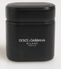 Dolce & Gabbana Black Calfskin Leather Logo Print Flip Holder Airpods Case