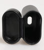 Dolce & Gabbana Black Calfskin Leather Logo Print Flip Holder Airpods Case