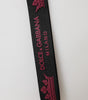 Dolce & Gabbana Black Burgundy Nylon DG Logo Crown Holder Keychain Keyring