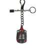 Dolce & Gabbana Black Red Military Leather Patch DG Logo Keychain Keyring