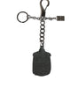 Dolce & Gabbana Black Red Military Leather Patch DG Logo Keychain Keyring