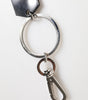 Dolce & Gabbana Black Sint Glass Plaque DG Logo Metal PlateKeychain Keyring
