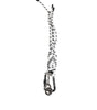 Dolce & Gabbana Black White Polyester Tape String DG Logo Keychain Keyring