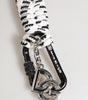 Dolce & Gabbana Black White Polyester Tape String DG Logo Keychain Keyring