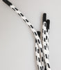 Dolce & Gabbana Black White Polyester Tape String DG Logo Keychain Keyring