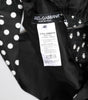 Dolce & Gabbana Black White Cotton Polka Dot Print V Neck Dress