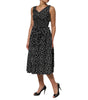 Dolce & Gabbana Black White Cotton Polka Dot Print V Neck Dress