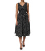 Dolce & Gabbana Black White Cotton Polka Dot Print V Neck Dress