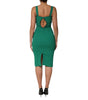 Dolce & Gabbana Dark Green Sleeveless Rayon Bodycon Dress