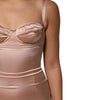 Dolce & Gabbana Blush Pink Silk Satin Bustier Midi Bodycon Dress