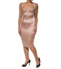 Dolce & Gabbana Blush Pink Silk Satin Bustier Midi Bodycon Dress