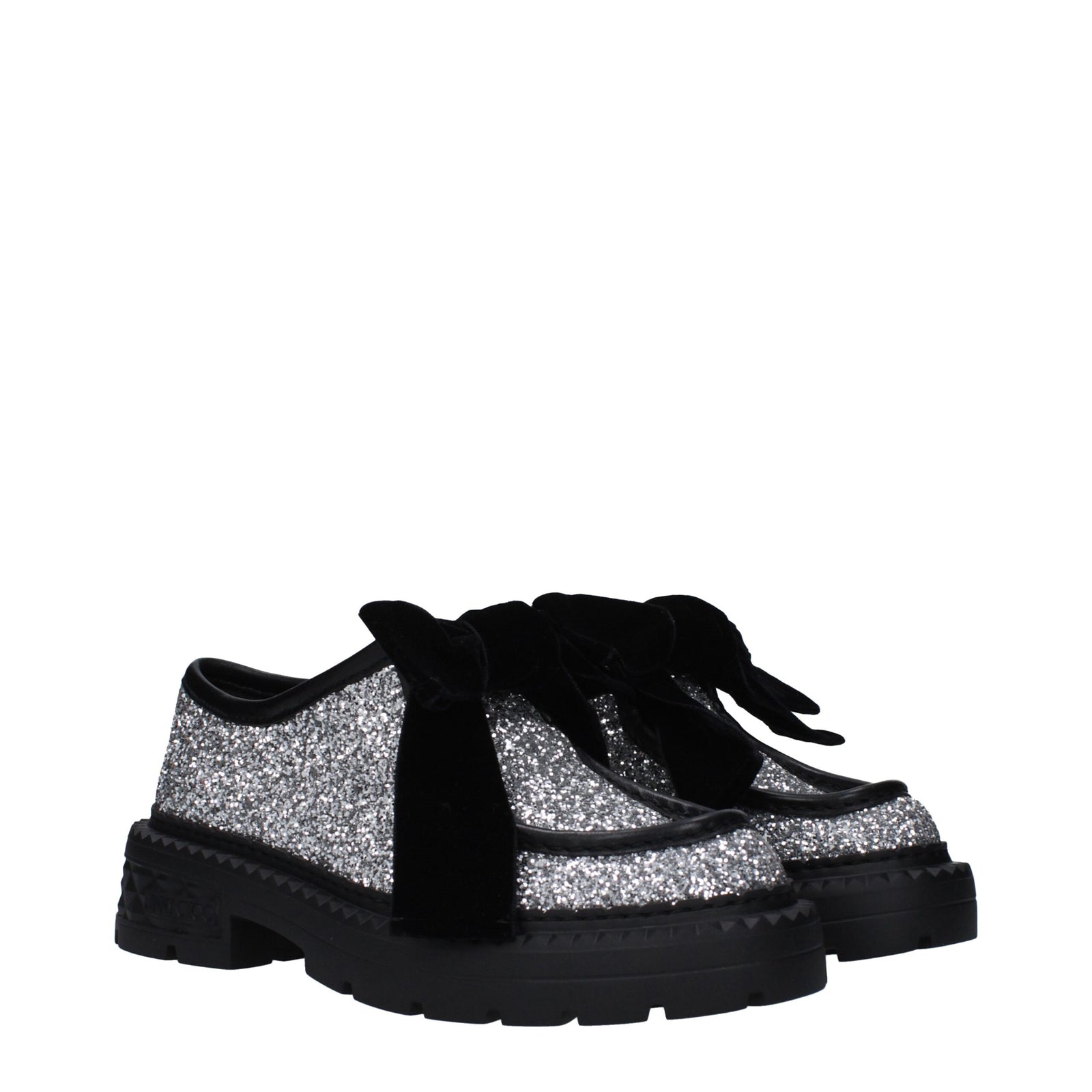 Jimmy Choo Gray Plastic Slip-On Loafers