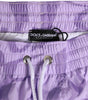 Dolce & Gabbana Purple DG Logo Print Nylon Men Shorts Swimwear