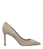 Jimmy Choo Gray Leather High Heel Pumps