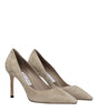 Jimmy Choo Gray Leather High Heel Pumps