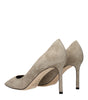 Jimmy Choo Gray Leather High Heel Pumps
