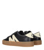 Moncler Black Leather Low Tops