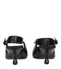 Jimmy Choo Black Leather Flat Sandals