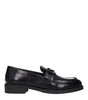 Prada Black Leather Slip-On Loafers