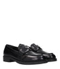 Prada Black Leather Slip-On Loafers