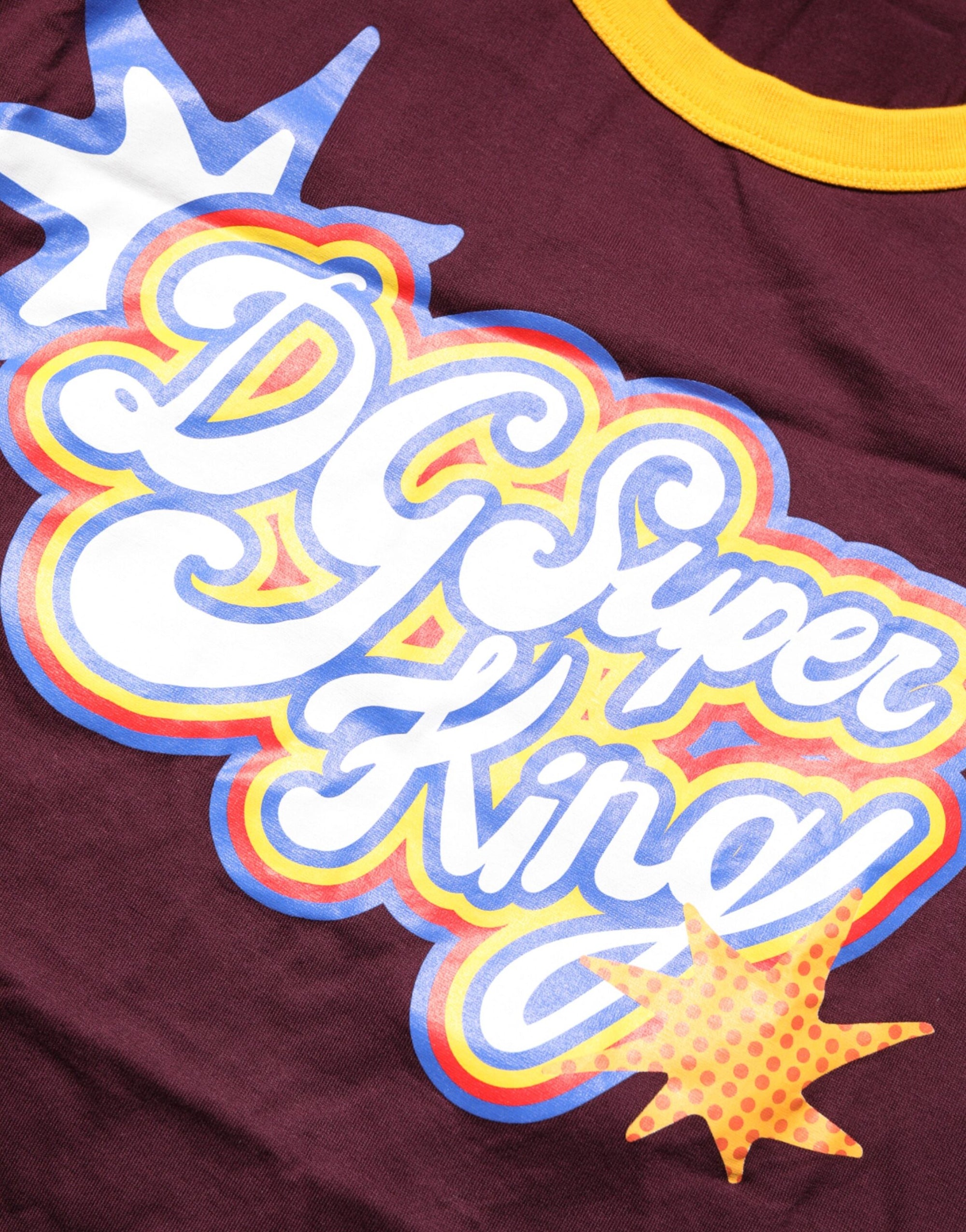 Dolce & Gabbana Burgundy Cotton DG Super King Logo T-Shirt