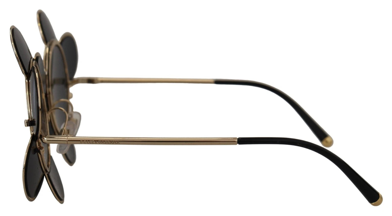Dolce & Gabbana DG2201 Black Lens Gold Frame LIMITED EDITION Sunglasses