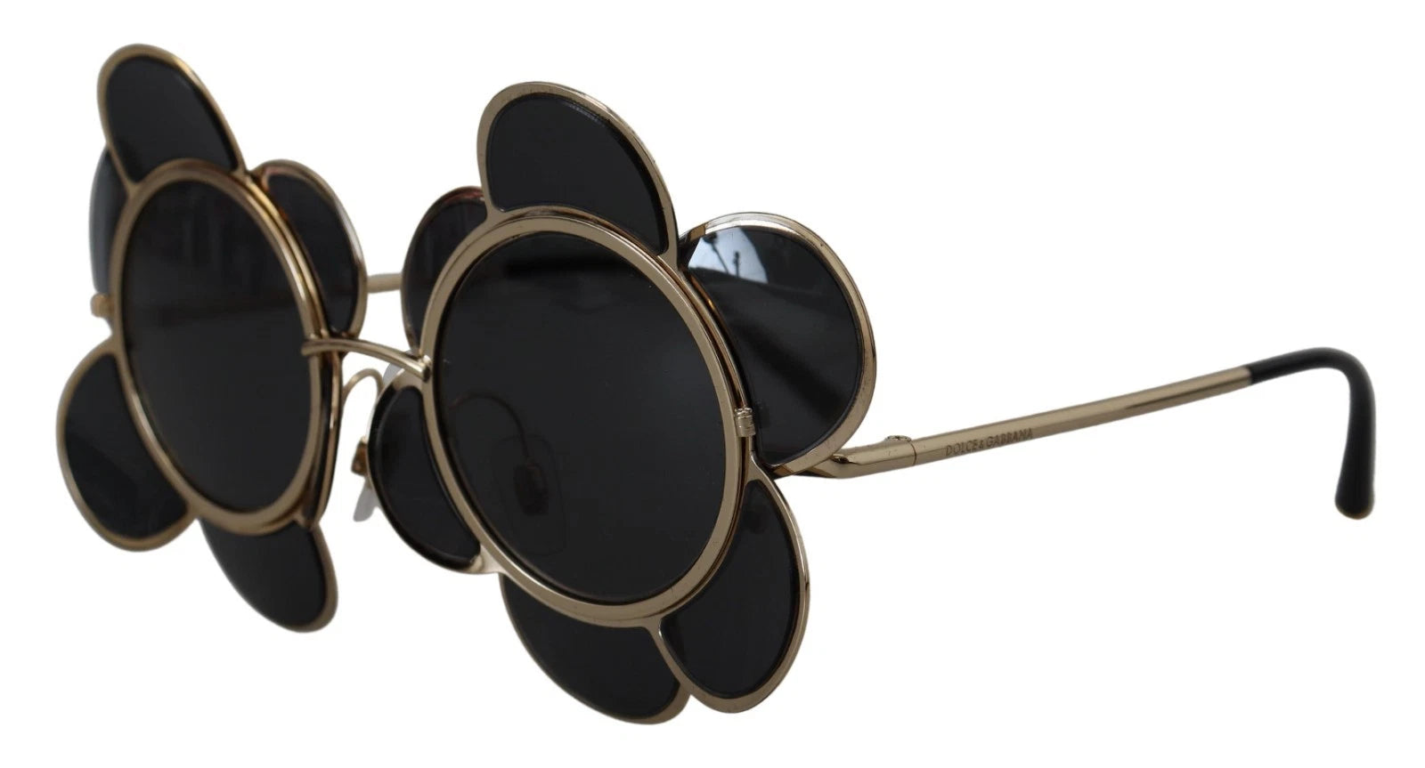 Dolce & Gabbana DG2201 Black Lens Gold Frame LIMITED EDITION Sunglasses